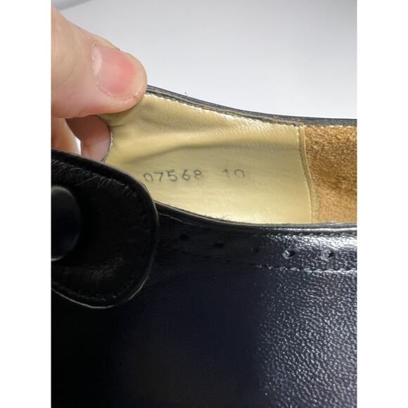 VTG Kenneth Cole 80s 90s Black Victorian Strappy Granny Edwardian Pump Heel 10 - Picture 4 of 8